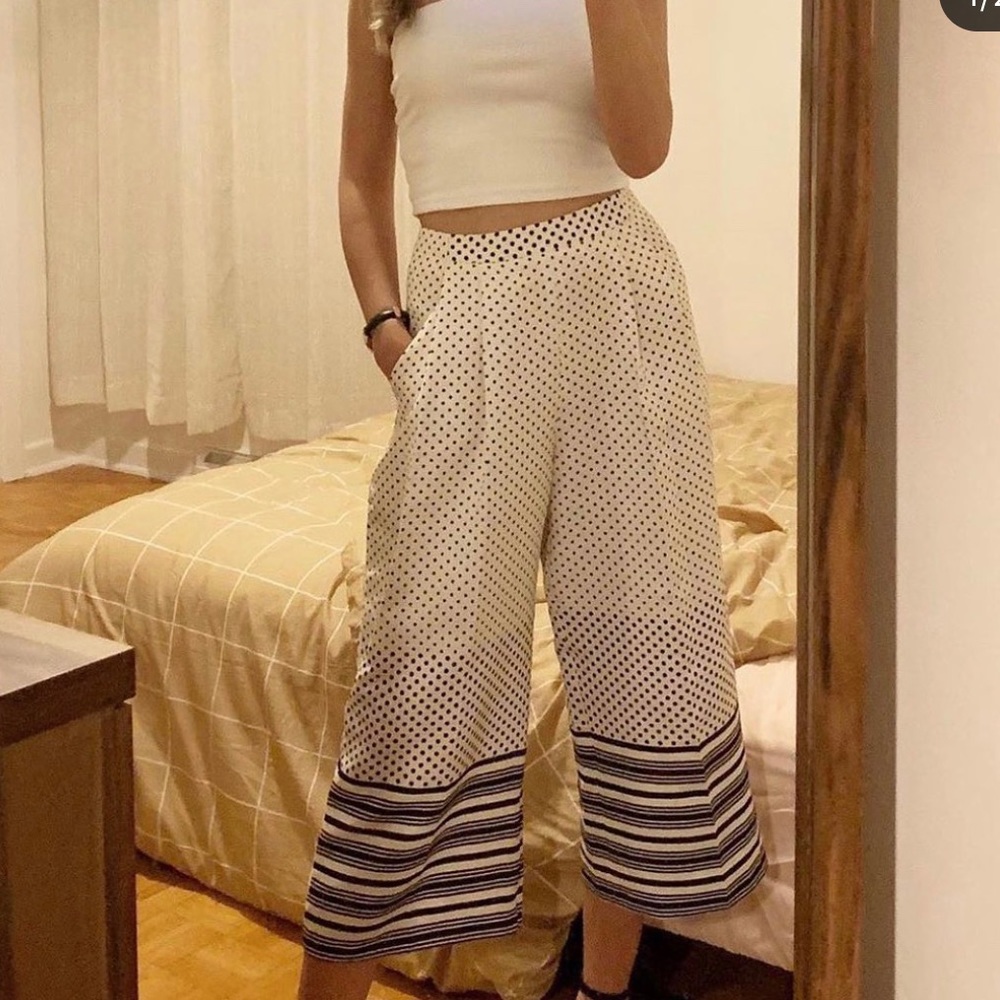 Topshop polka dot culotte pants